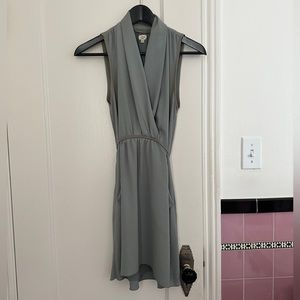 Wilfred free collared silk wrap dress